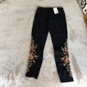 Embroidered floral Johnny Was Chandra leggings